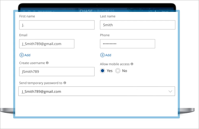 Enter Our Info Into Chase | Accounting Prose